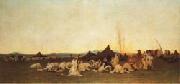 Gustave Guillaumet Evening Prayer in the Sahara china oil painting artist